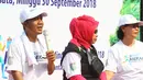 Bupati Lombok Barat, Fauzan Khalid dalam acara launching Blibli Mekaki Marathon 2018 di Kantor Kemenpar, Minggu (30/9). Event yang bertema "Run and Enjoy Breathtaking Views of Mekaki" itu akan berlangsung 28 Oktober nanti. (Liputan6.com/Angga Yuniar)