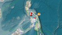 Gempa Magnitudo 6,9 mengguncang wilayah Calape, Filipina, Selasa (30/9/2025), pukul 20.59.43 WIB. (Liputan6.com/ Dok BMKG)