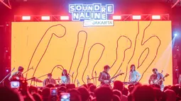 Band Reality Club kembali tampil di Soundrenaline 2026 mengajak gitaris dari Last Dinosaurus. (KLY/Budy Santoso)
