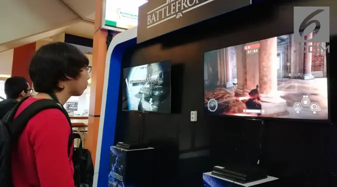 Suasana booth Star Wars Battlefront II di PlayStation Play Everything di Mal Kelapa Gading 3. Liputan6.com/Jeko Iqbal Reza