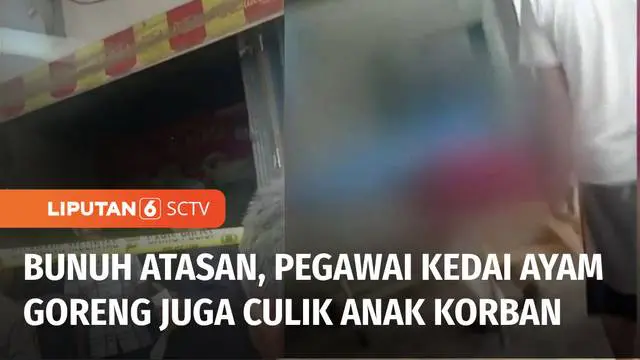 Seorang wanita pemilik kedai ayam goreng, ditemukan tewas di warungnya di Kabupaten Bekasi, Jawa Barat. Diduga korban dibunuh oleh dua karyawannya. Selain membunuh korban, kedua pelaku juga menculik anak korban yang berusia 1,5 tahun.
