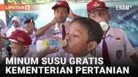 Ribuan Siswa SD di Banyumas Ikuti Uji Coba Minum Susu Gratis