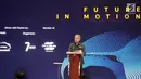 Ketum GAIKINDO Yohannes Nangoi memberikan sambutan dalam pembukaan pameran Gaikindo Indonesia Internasional Auto Show (GIIAS) 2019 di ICE BSD, Serpong, Tangerang, Kamis (18/7/2019). Tahun ini pameran otomotif terbesar di Indonesia tersebut mengusung tema Future in Motion. (Liputan6.com/Fery Pradolo)