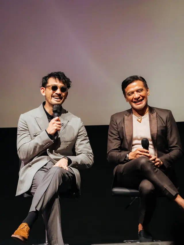 Donny Damara dan Rio Dewanto di peluncuran film Hari Ini Akan Kita Ceritakan Nanti. (Foto: Netflix)