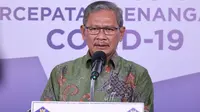 Juru Bicara Pemerintah untuk Penanganan COVID-19 Achmad Yurianto saat konferensi pers Corona di Graha BNPB, Jakarta, Kamis (9/7/2020). (Dok Badan Nasional Penanggulangan Bencana/Fotografer Dume Sinaga)