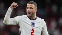 Kyle Walker - Di sektor kanan pertahanan Inggris ada bek Manchester City yang juga tampil solid saat dalam bertahan. Walker memang tidak sering maju membantu serangan namun ia mampu menjaga pertahanan Inggris dengan baik sehingga aman dari gempuran Denmark. (Foto:AP/Frank Augstein, Pool)