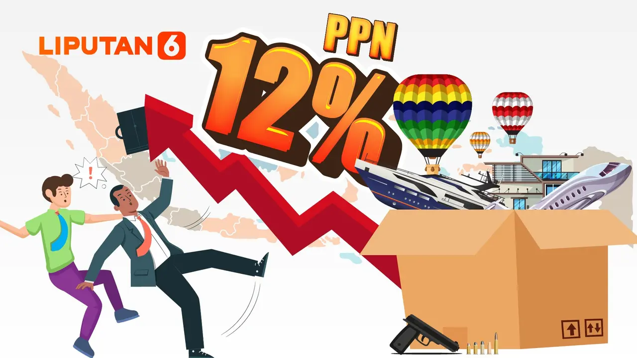 Banner Infografis PPN 12 Persen Hanya Berlaku Kategori Barang dan Jasa Mewah