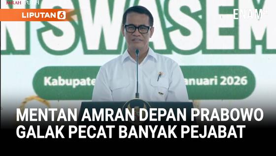 Galak Mentan Amran Depan Prabowo, Akui Pecat Banyak Pejabat hingga "Jual Nama" Jenderal