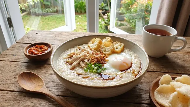 Bubur Ayam Porsi Ringan/Gemini AI