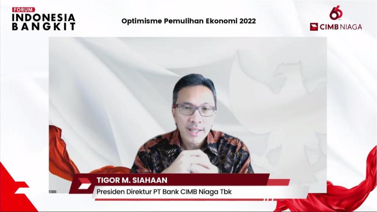 Presiden Direktur dan CEO Bank CIMB Niaga Tigor M Siahaan ...