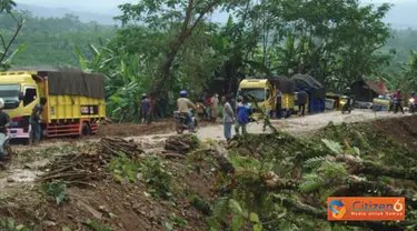 Citizen6, Siregol:  Antrean kendaraan bermotor yang terjebak di ruas jalan Siregol, Kabupaten Brebes, Jawa Tengah.