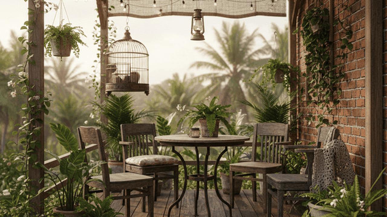 10 Desain Teras Kecil Tapi Estetik Mirip Cafe Mini di Rumah, Estetik Instagramable