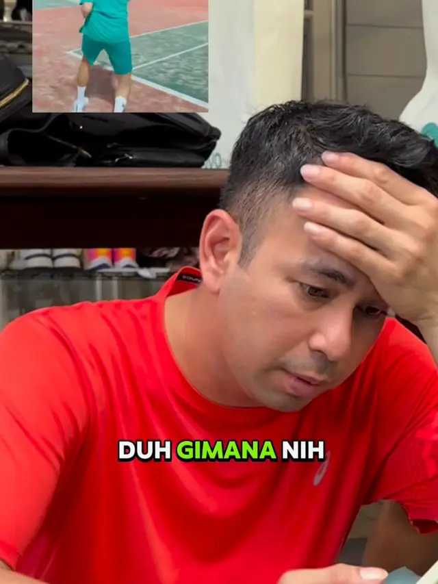 Reaksi Raffi Ahmad saat melihat lawannya. (credit: instagram.com/raffinagita1717)