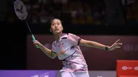 Tunggal putri Indonesia Putri Kusuma Wardani kalah dari wakil China Han Yue pada laga final Hong Kong Open 2024. Putri KW takluk 18-21 dan 7-21 di Hong Kong Coliseum, Minggu (15/9/2024). (foto: PP PBSI)