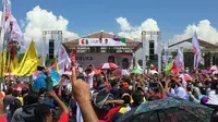 Suasana kampanye Capres Petahana Jokowi di Kupang, Nusa Tenggara Timur. (Merdeka.com/Titin Supriatin)