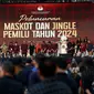 Komisi Pemilihan Umum (KPU) RI secara resmi meluncurkan maskot dan jingle untuk gelaran pesta demokrasi Pemilu serentak 2024 di Ancol, Jakarta, Jumat (2/12/2022). Peluncuran maskot dan jingle Pemilu 2024 tersebut dilakukan langsung oleh Ketua KPU Hasyim Asy'ari dan jajarannya. (Liputan6.com/Johan Tallo)