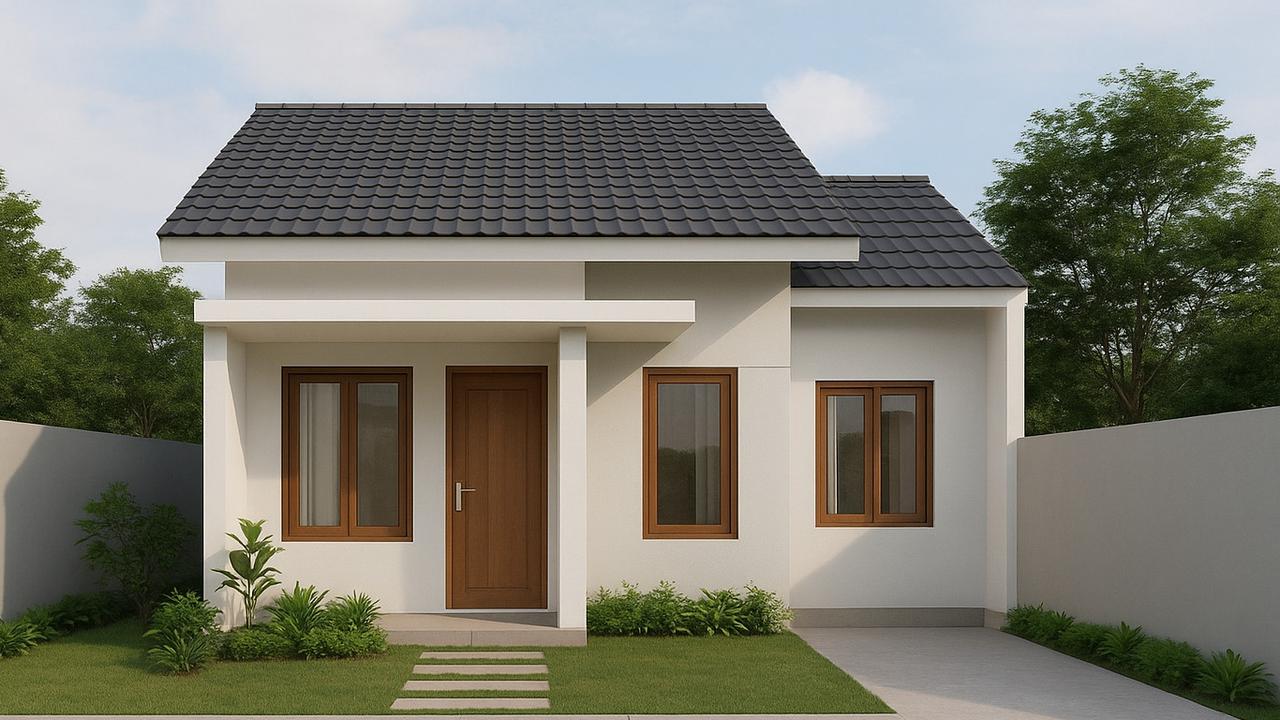 Inspirasi Rumah untuk Keluarga Kecil, 7 Desain Hunian Sederhana Minimalis 6x12 Meter 2 Kamar