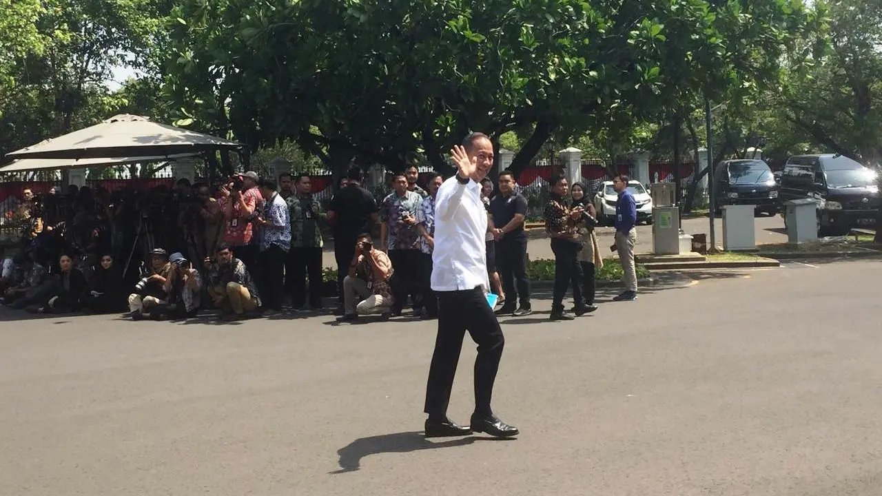 Agus Gumiwang Kartasasmita menyambangi Istana, Selasa (22/10/2019)