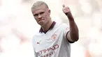 Ketajaman Erling Haaland masih berlanjut bersama Manchester City dalam 5 laga awal Premier League Liga Inggris 2023/2024. Pada pekan kelima, Manchester City yang bertandang ke markas West Ham United di London Stadium, London, Sabtu (16/9/2023) malam WIB, sukses membungkam The Hammers dengan skor 3-1. Salah satu gol The Citizens dicetak Erling Haaland yang kini total telah mencetak 7 gol dan sementara memuncaki daftar top skor sementara sekaligus menempatkan timnya kukuh di puncak klasemen dengan poin sempurna 15. (AP Photo/Kin Cheung)