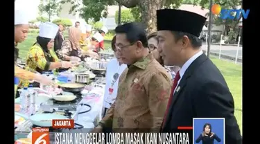 Memperingati Kemerdekaan Republik Indonesia ke-73 tahun, Istana menggelar lomba masak ikan nusantara. Sementara di Papua, warga Mimika menari tarian adat Papua, merayakan Hari Kemerdekaan RI.