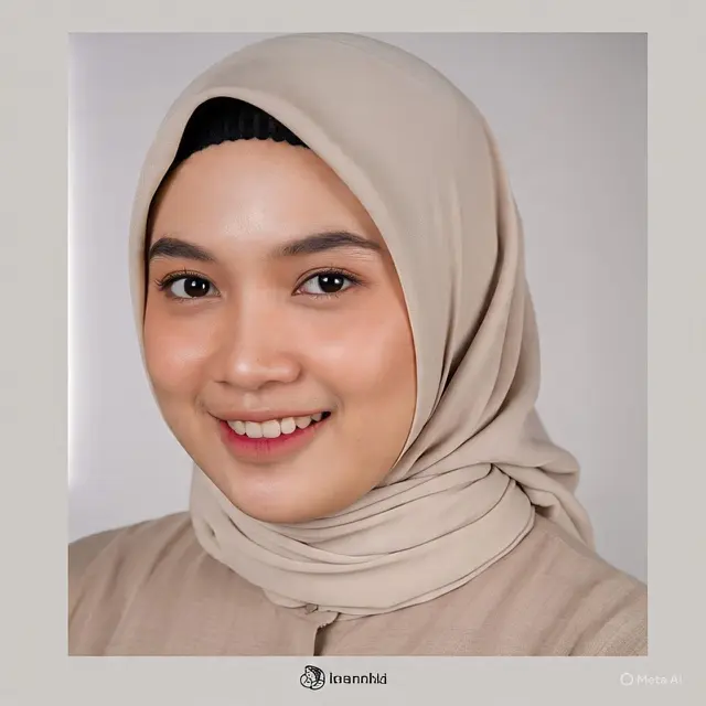 Model Kerudung Segi Empat dengan Ciput Ninja