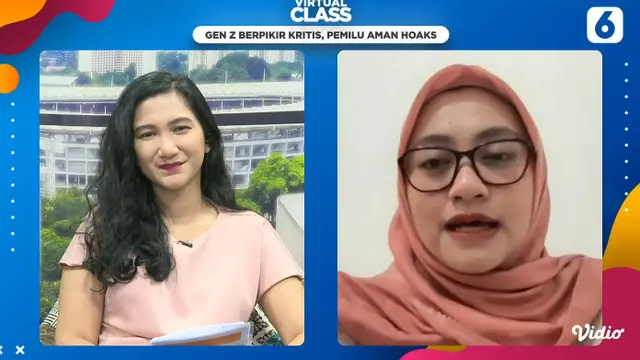 Virtual Class bertajuk  "Gen Z berpikir Kritis, Pemilu Aman Hoaks, pada Jumat (22/12/2023).