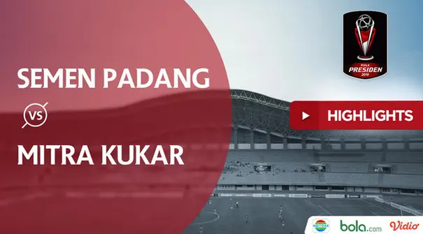 Semen Padang meraih kemenangan atas Mitra Kukar.  di Piala Presiden 2019 dengan skor akhir 2-0 pada laga terakhir di Grup B yang dimainkan di Stadion Patriot Chandrabhaga, Kamis (14/3/2019).