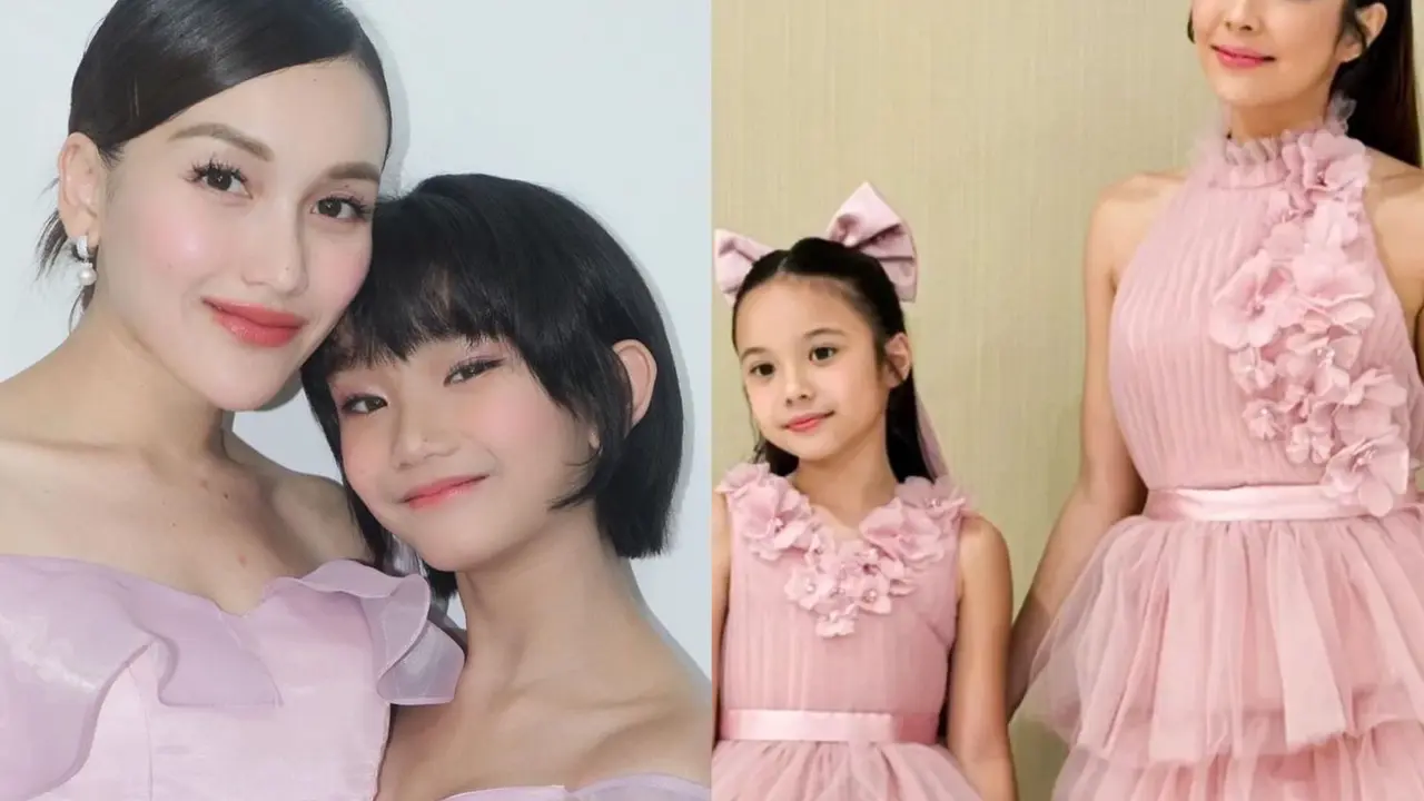 6 Potret Adu Gaya Kembar Ibu Anak Ayu Ting Ting-Bilqis dan Gisella Anastasia-Gempi Tampil di Acara yang Sama