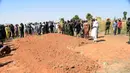 Sebanyak 85 orang dipastikan tewas akibat serangan drone militer Nigeria yang salah sasaran tersebut. Drone dilaporkan menyerang acara maulid Nabi Muhammad SAW di barat laut negara itu. (AP Photo Kehinde Gbenga)