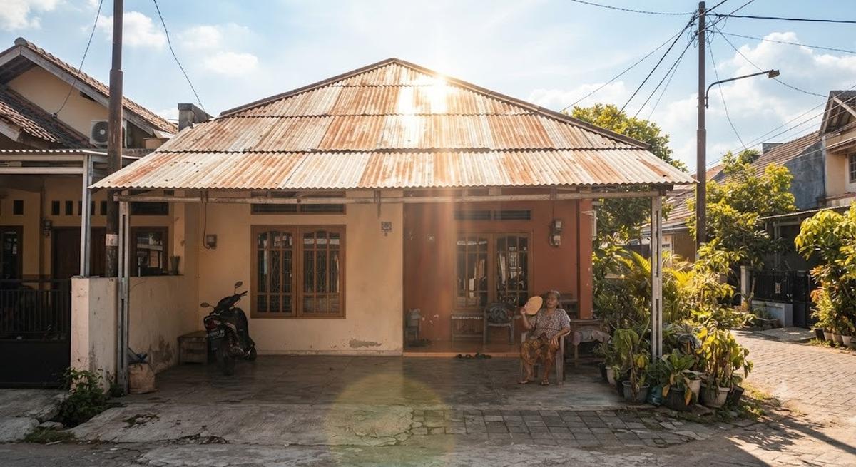 Kanopi Seng Bergelombang (AI Generated)