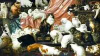 Lukisan 42 ekor kucing laku miliaran rupiah dalam lelang Sotheby's. Pemilik kucing-kucing itu ditengarai pernah memiliki 350 ekor kucing.