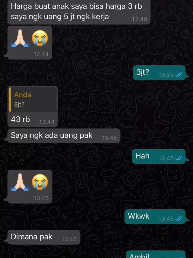 chat penjual pembeli