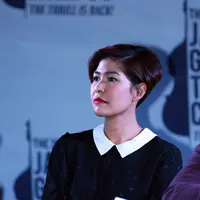 Indah sang vokalis pun mengaku senang Maliq & D'Essentials kembali diundang untuk memeriahkan JGTC. Ia berharap penampilan Maliq nantinya memberi energi lebih kepada penonton yang datang. (Deki Prayoga/Bintang.com)