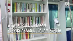 Upaya mendorong minat baca, Korea Selatan ciptakan perpustakaan di dalam kereta.