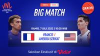 Link Live Streaming Big Match Men’s Volleyball Nations League 2022 di Vidio : Prancis vs Amerika Serikat
