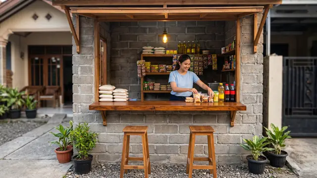 Desain Warung Kecil Depan Rumah