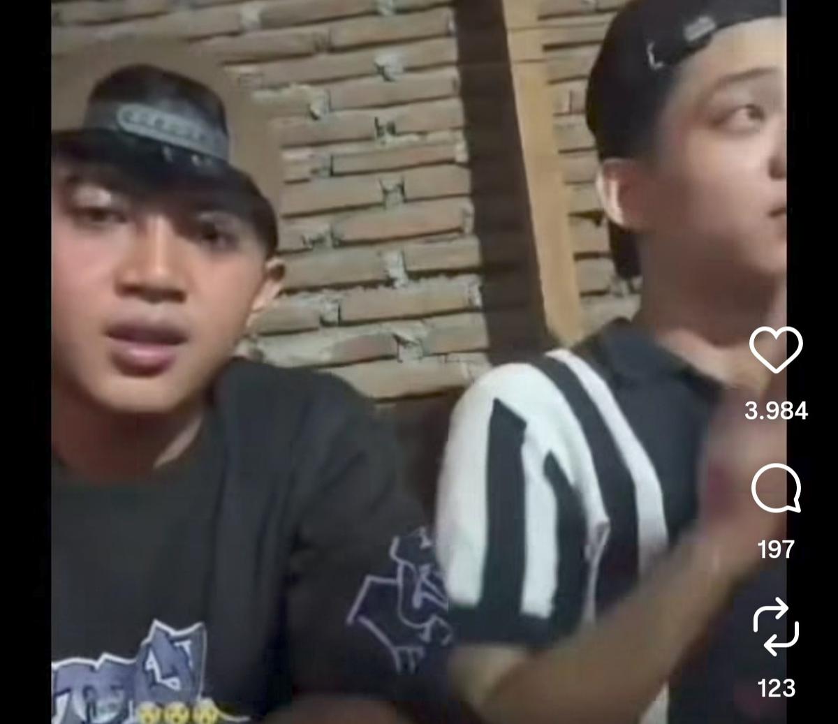 Tim Jatanras Polrestabes Makassar meringkus geng motor saat sedang melakukan Live TikTok. (tangkapan layar video).