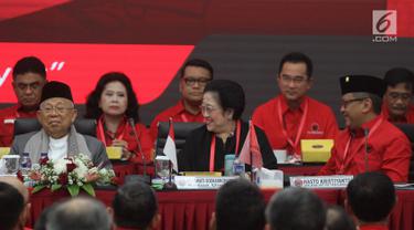 Bahas Pemenangan Pilpres 2019, Megawati hingga Ma'ruf Amin Hadiri Rakornas PDIP