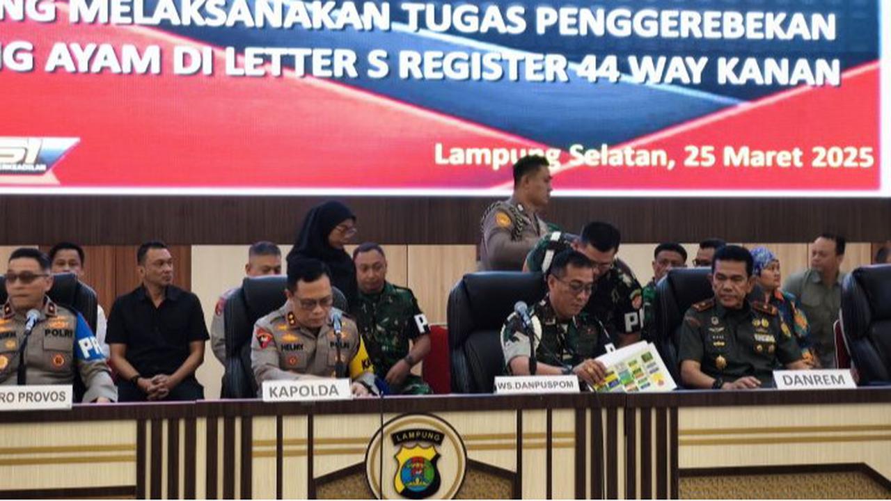 Satu Polisi Jadi Tersangka Kasus Judi Sabung Ayam Berdarah di Lampung, Ini Perannya