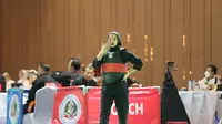 Pesilat Indonesia, Safira Dwi Meilani, yang bertanding di Kelas B Putri SEA Games 2023 SEA Games 2023  di Convention and Exhibition Center, Phnom Penh, Rabu (10/5/2023). (Bola.com/Gregah Nurikhsani)