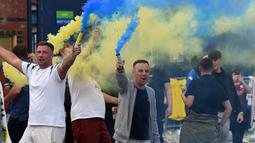 2. Pria asal Argentina itu berhasil mengakhiri penantian panjang fans yang ingin melihat kembali tim kesayangan nya beraksi di Premier League. (AFP/Paul Ellis)