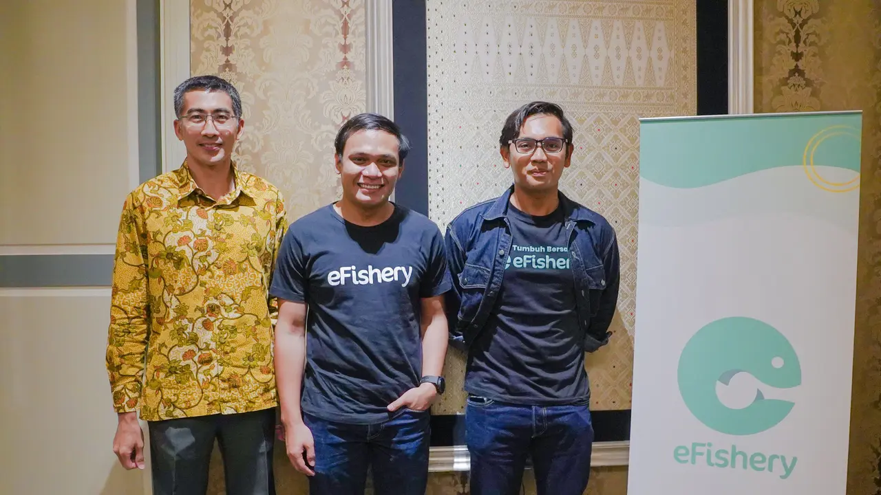 Co-founder dan CEO eFishery Gibran Huzaifah (Tengah). (Dok eFishery)