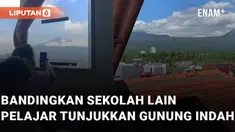 Sebuah pemandangan sekitar sekolah bikin adem ditunjukkan oleh seorang pelajar
