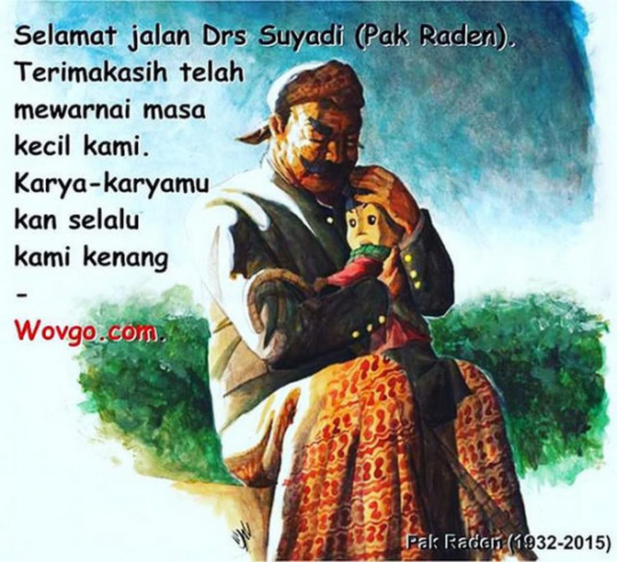 Pak Raden meninggal, meme duka cita bertebaran di dunia maya