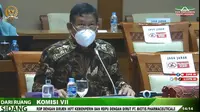 Direktur Jenderal Industri Kimia Farmasi dan Tekstil (IKFT) Kemenperin Muhammad Khayam dalam Rapat Dengar Pendapat dengan Komisi VII, DPR RI, Rabu (15/9/2021).