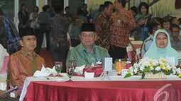 Hadir bersama SBY, Wapres Boediono dan Ibu Ani Yudhoyono yang hadir dengan mengenakan jilbab, Cilangkap Jakarta Timur, Kamis (3/7/2014) (Liputan6.com/Herman Zakharia)
