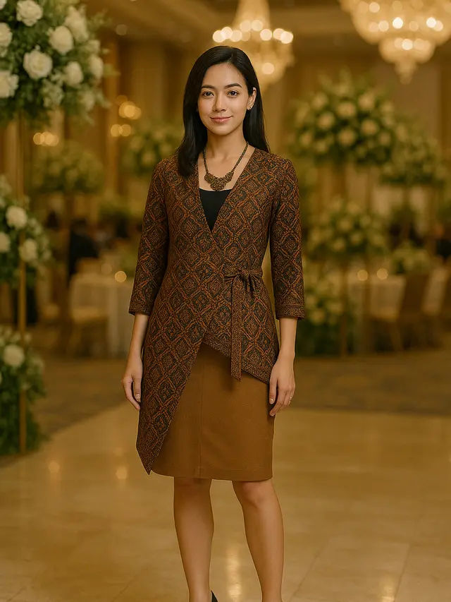 Model Cardigan Brokat Tali Samping