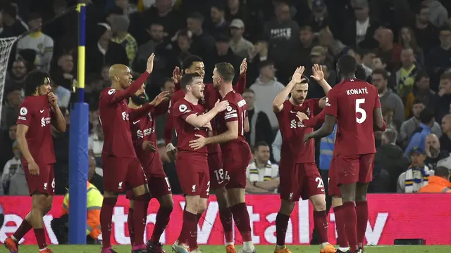Hasil Liga Inggris: Liverpool Pesta Gol di Kandang Leeds United
