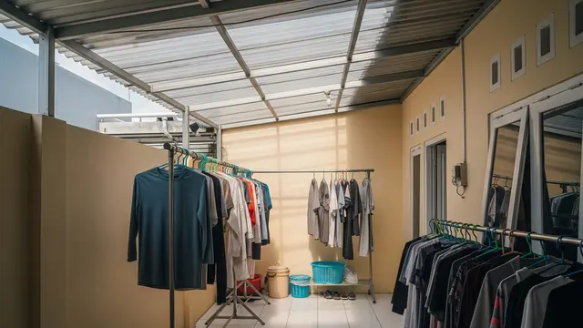 15 Model Penutup Jemuran Belakang Rumah yang Tetap Dapat Sinar Matahari