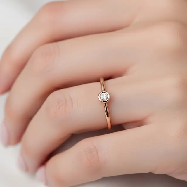 Cincin Emas Kecil tapi Tampak Mewah di Jari